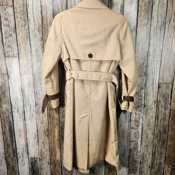 LINXUAN (Amazon Brand) Long Line Trench Coat Jacket - M - Picture 13 of 14